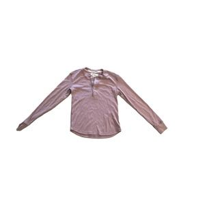 Women S REI Co-Op Farlands Henley Purple Long Slv Top Shirt Organic Cotton Hemp